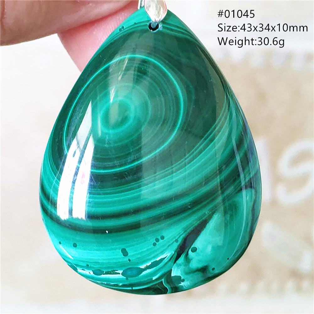 925 Sterling Silver Chain Necklace Men - Tự Nhiên Xanh Malachite Chrysocolla Mặt