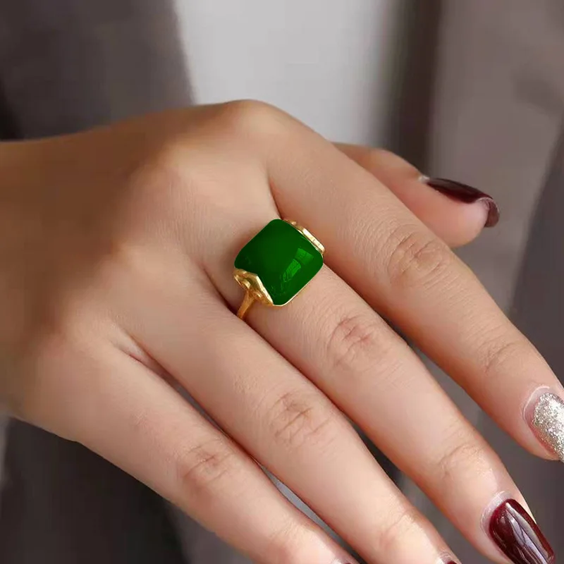 Rings - Tự Nhiên Ngọc Bích Hetian Nhẫn