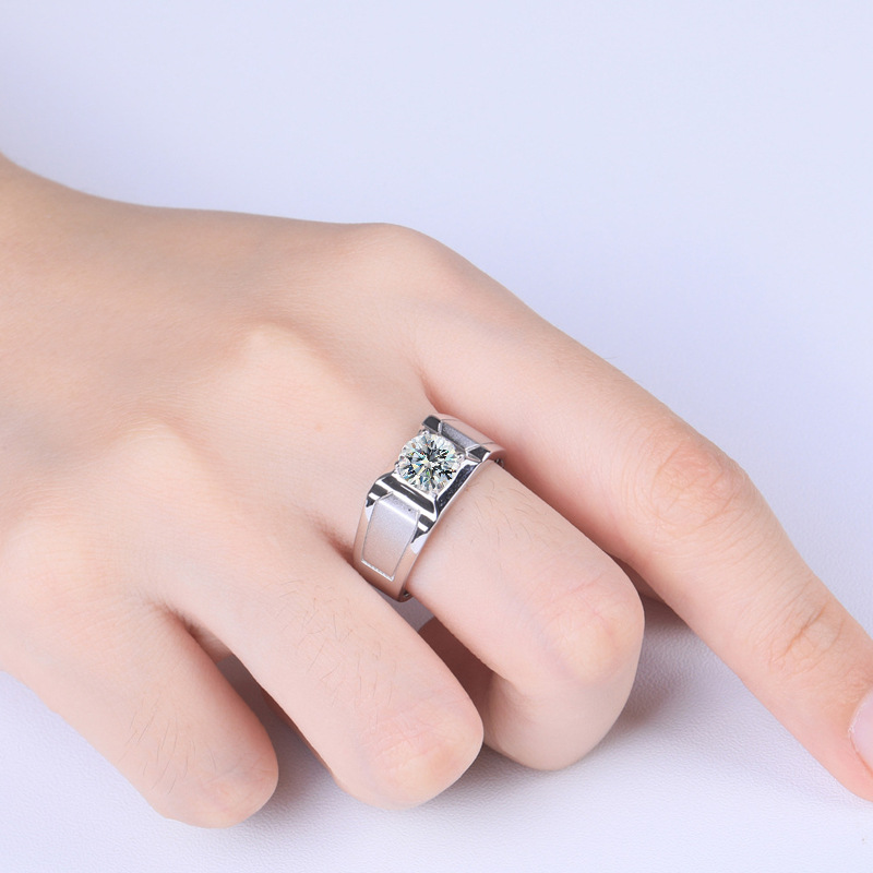 Hot selling s925 sterling silv - đánh giá và giá Moissanite Engagement Ring 1 Carat