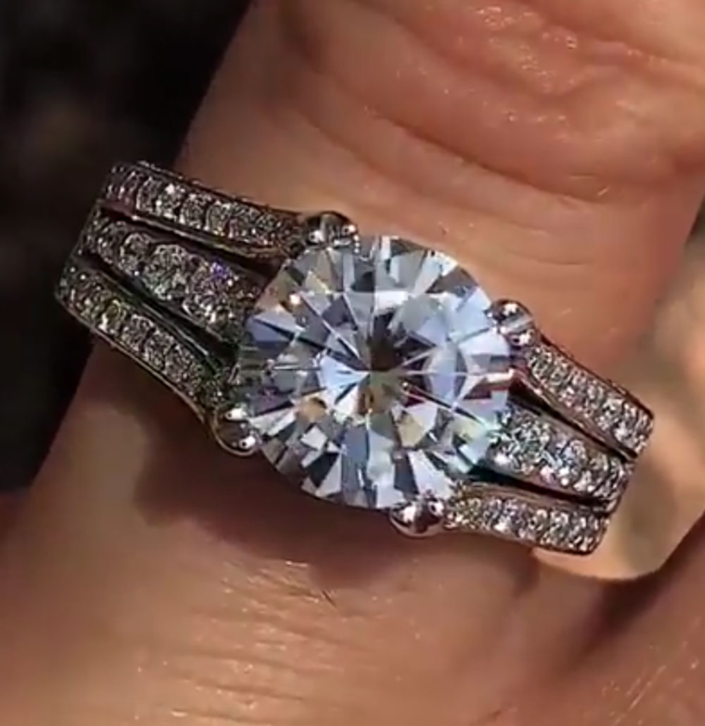 Custom Solid 14K White Gold Wo - đánh giá và giá Moissanite Engagement Ring 1 Carat