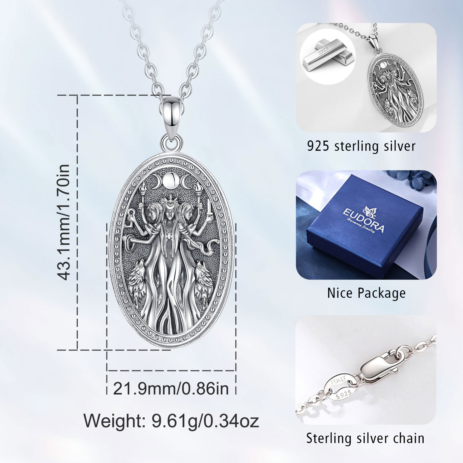 Eudora 925 Sterling Silver Tri - đánh giá và giá 925 Sterling Silver Chain Necklace Men