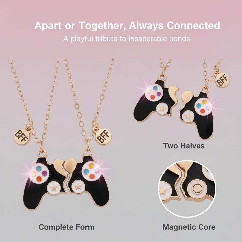 2Pcs Magnetic Game Controller  - đánh giá và giá Magnetic Couple Matching Necklaces