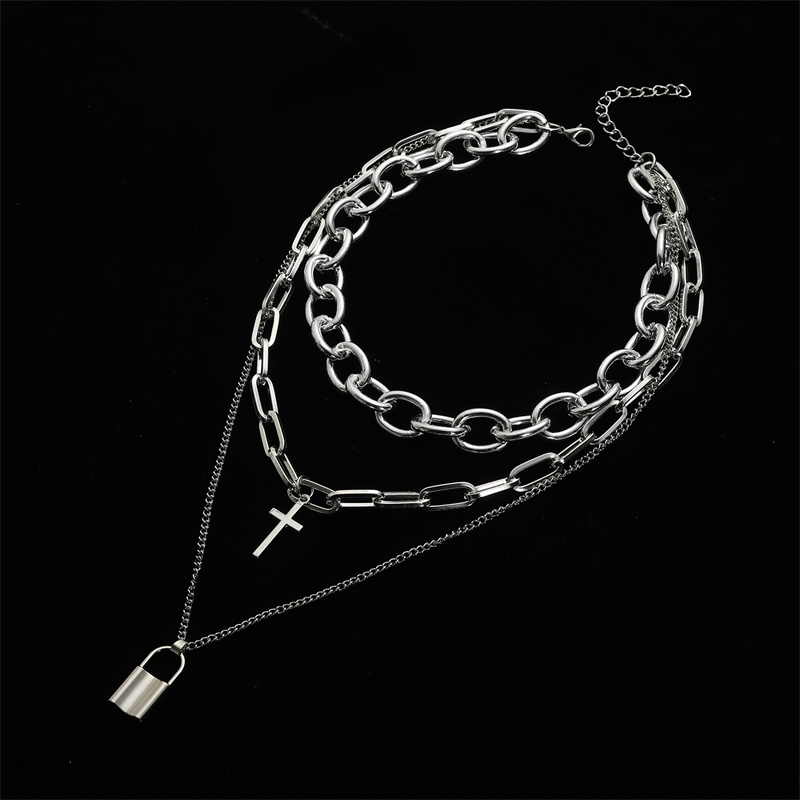 Lớp Grunge Thẩm Mỹ Trang Sức V - đánh giá và giá Layered Pendant Necklace Aesthetic