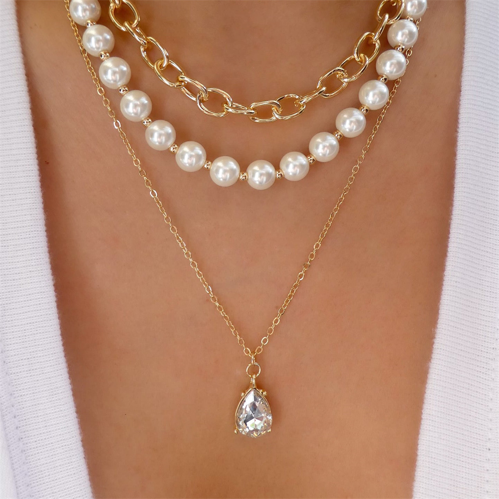 Trendy Gold-plate Geometric Be - đánh giá và giá Pearl Choker Necklace Vintage