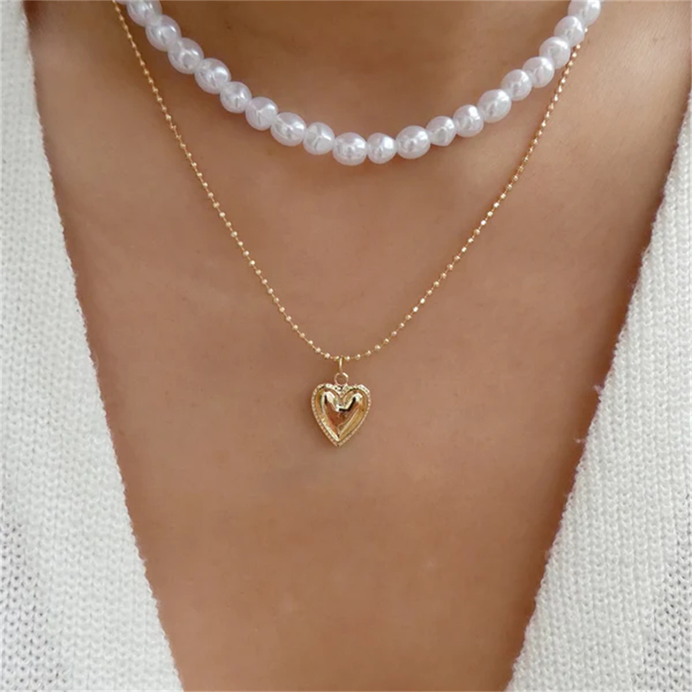 Trendy Gold-plate Geometric Be - đánh giá và giá Pearl Choker Necklace Vintage