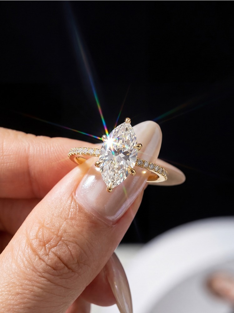 Real 2ct Real Moissanite Diamo - đánh giá và giá Moissanite Engagement Ring 1 Carat
