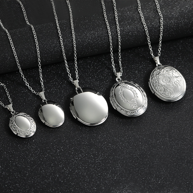 Vintage Silver Color Openable  - đánh giá và giá Heart Locket Necklace Photo