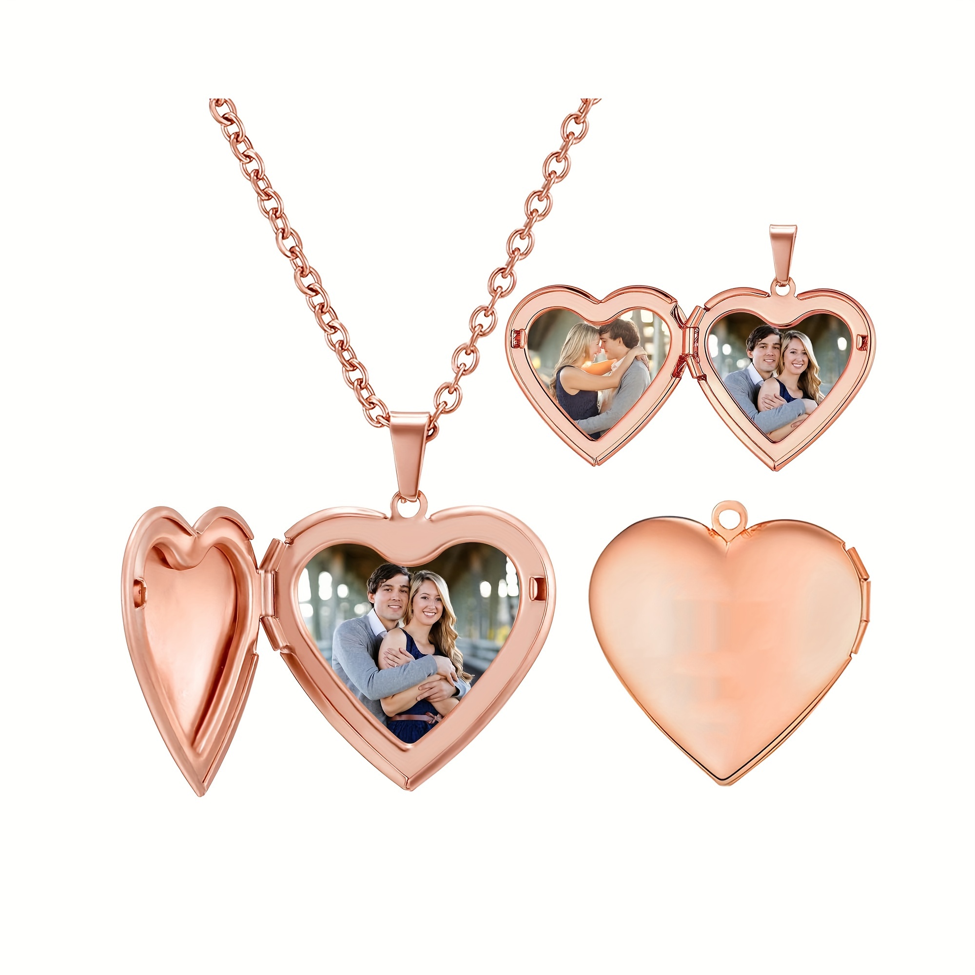 Personalized 1/2 Picture Heart - đánh giá và giá Heart Locket Necklace Photo