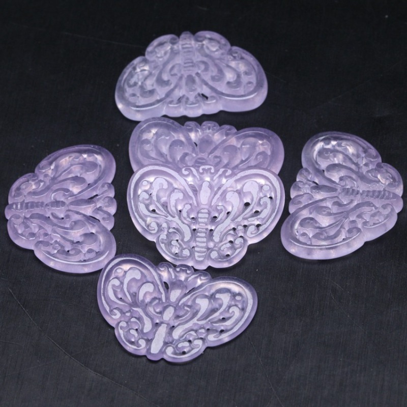 2pc Natural Purple Jade Hollow - đánh giá và giá Necklaces