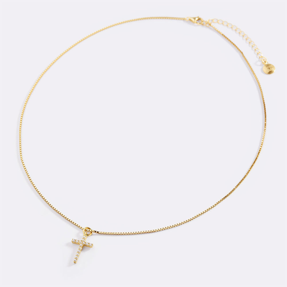 Diamond Pave Cross Necklace Cu - đánh giá và giá Cross Pendant Necklace Gold