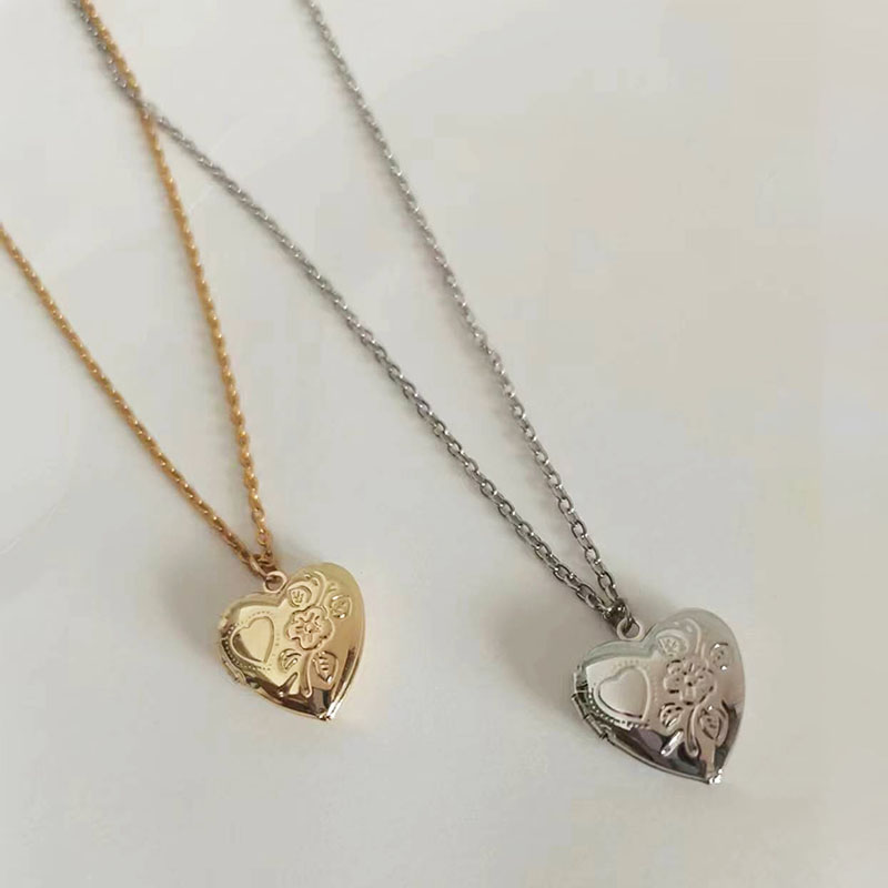 1pc Tiny Heart 14mm Photo Fram - đánh giá và giá Heart Locket Necklace Photo