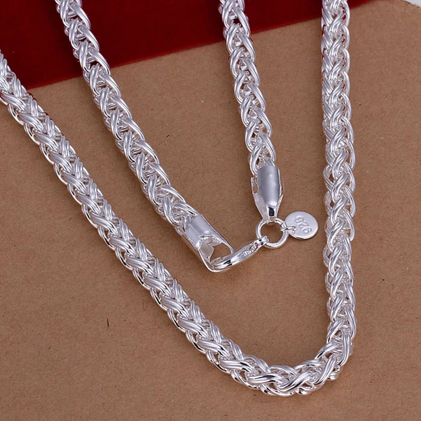 50cm 925 Sterling Silver 6MM N - đánh giá và giá 925 Sterling Silver Chain Necklace Men