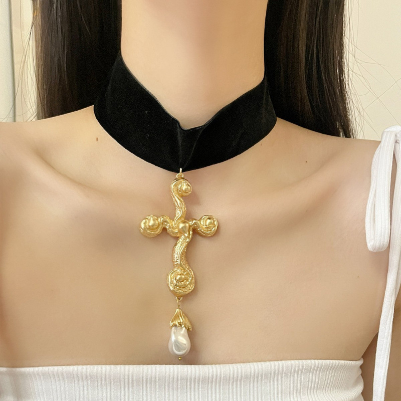 Vintage Exaggerated Baroque Pe - đánh giá và giá Pearl Choker Necklace Vintage