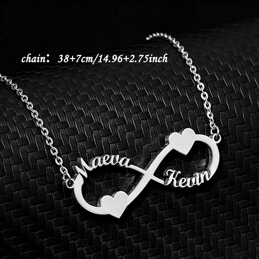 Custom Name Necklace Infinity  - đánh giá và giá Custom Name Necklace Stainless Steel