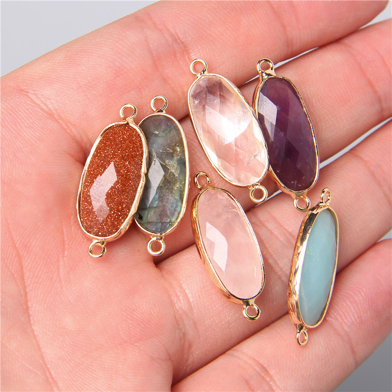 2pcs 10X26mm Natural Double Lo - đánh giá và giá Crystal Pendant Necklace Natural Stone