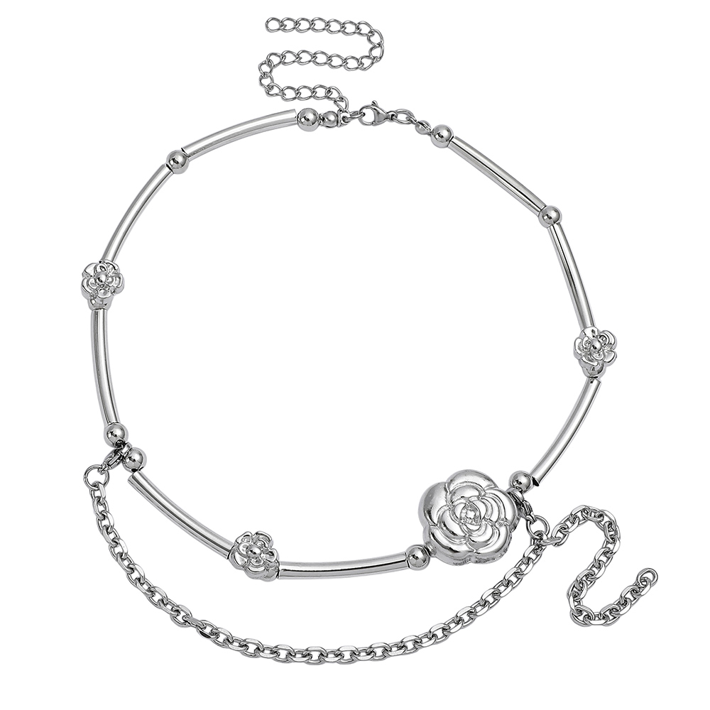 Y2K Aesthetic Camellia Choker  - đánh giá và giá Layered Pendant Necklace Aesthetic