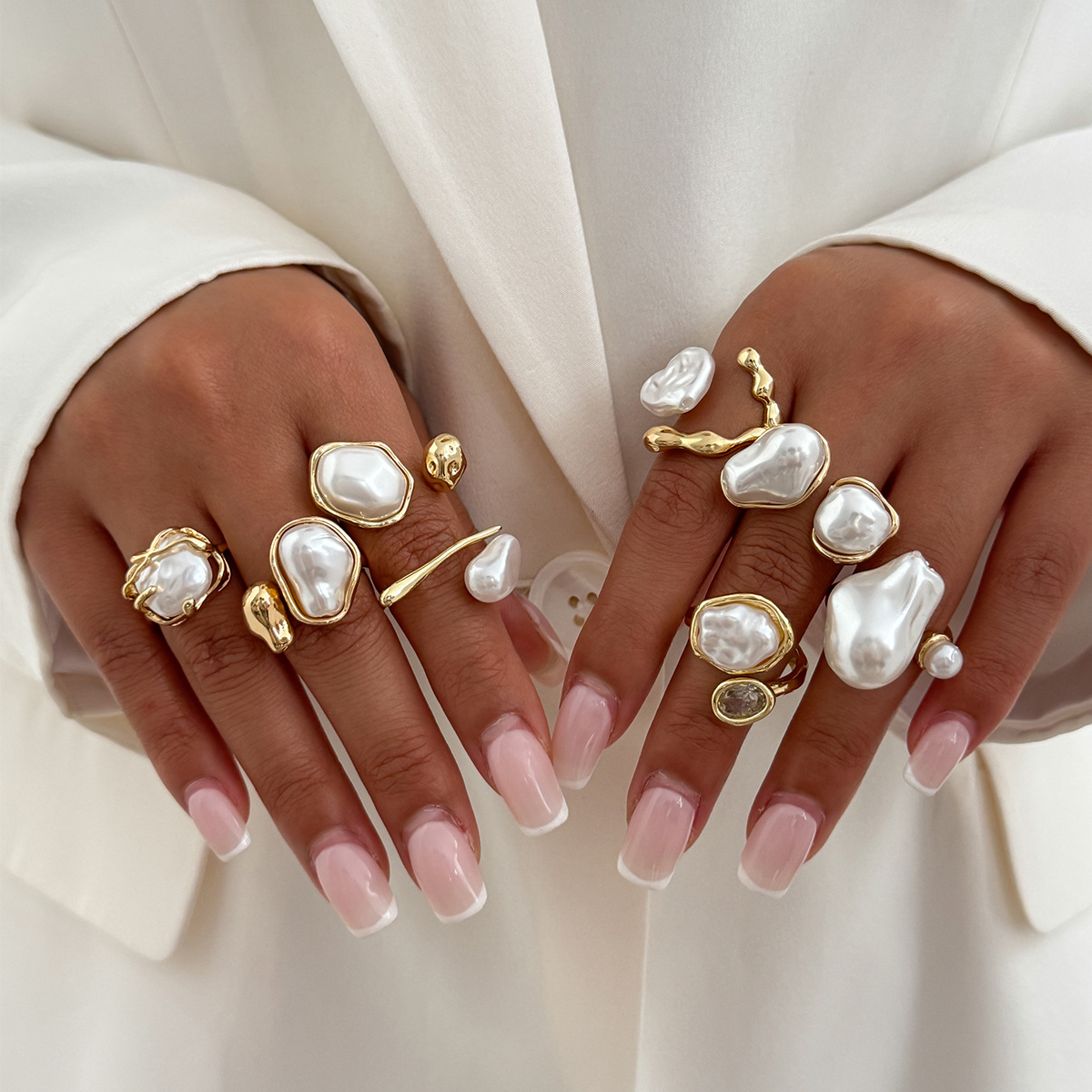 7Pcs/Set Gold Color Irregular  - đánh giá và giá Vintage Punk Knuckle Rings Set