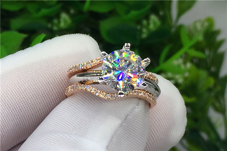 Custom Solid 18K Au750 White G - đánh giá và giá Moissanite Engagement Ring 1 Carat