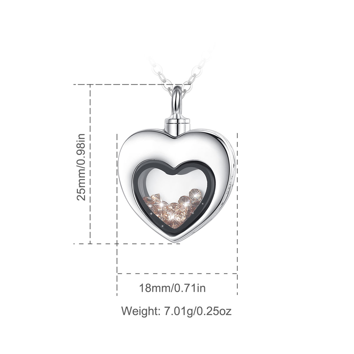 Eudora Nữ Bạc Trái Tim Mề Đay  - đánh giá và giá Heart Locket Necklace Photo