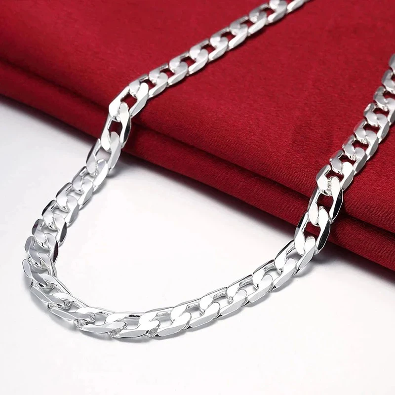 925 Sterling Silver Necklace F - đánh giá và giá Cuban Link Chain 12Mm
