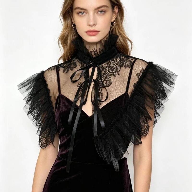 Gothic Style Lace Tulle False  - đánh giá và giá Necklaces
