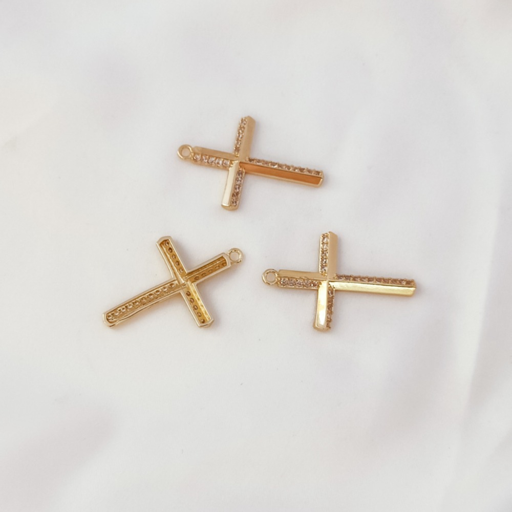 14K Gold-plated Zircon Cross P - đánh giá và giá Cross Pendant Necklace Gold