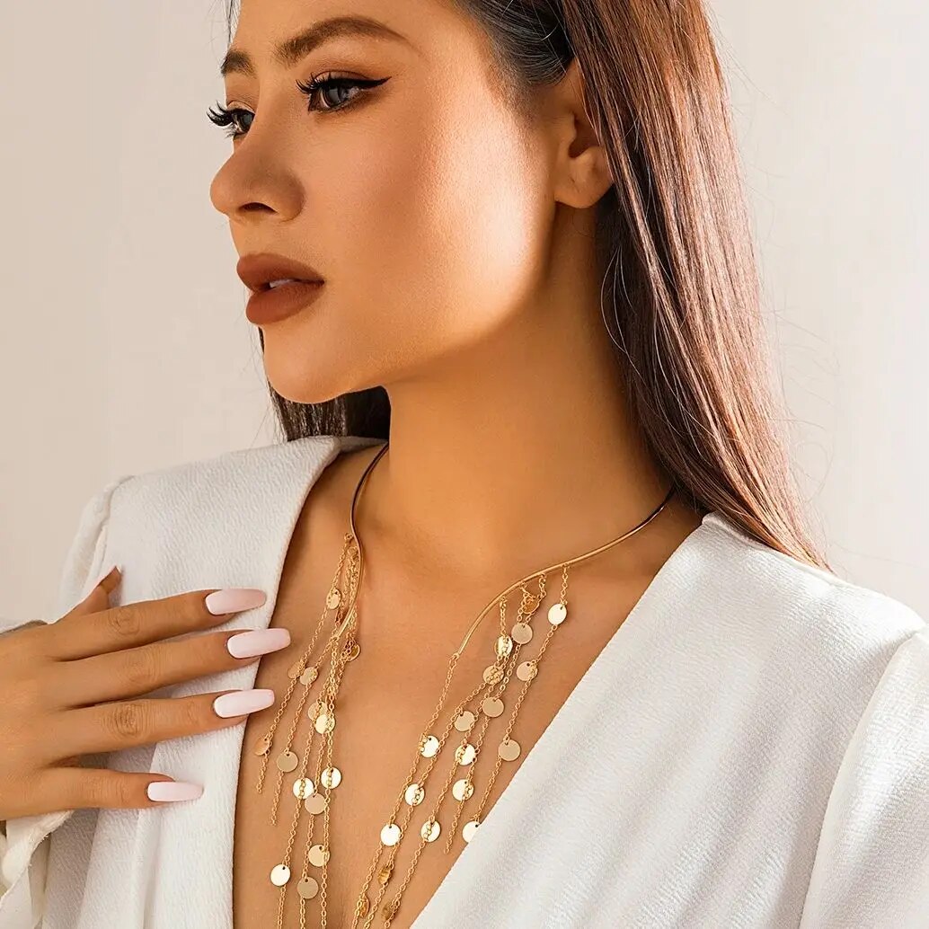 Sexy Goth Long Tassel Sequin I - đánh giá và giá Pearl Choker Necklace Vintage
