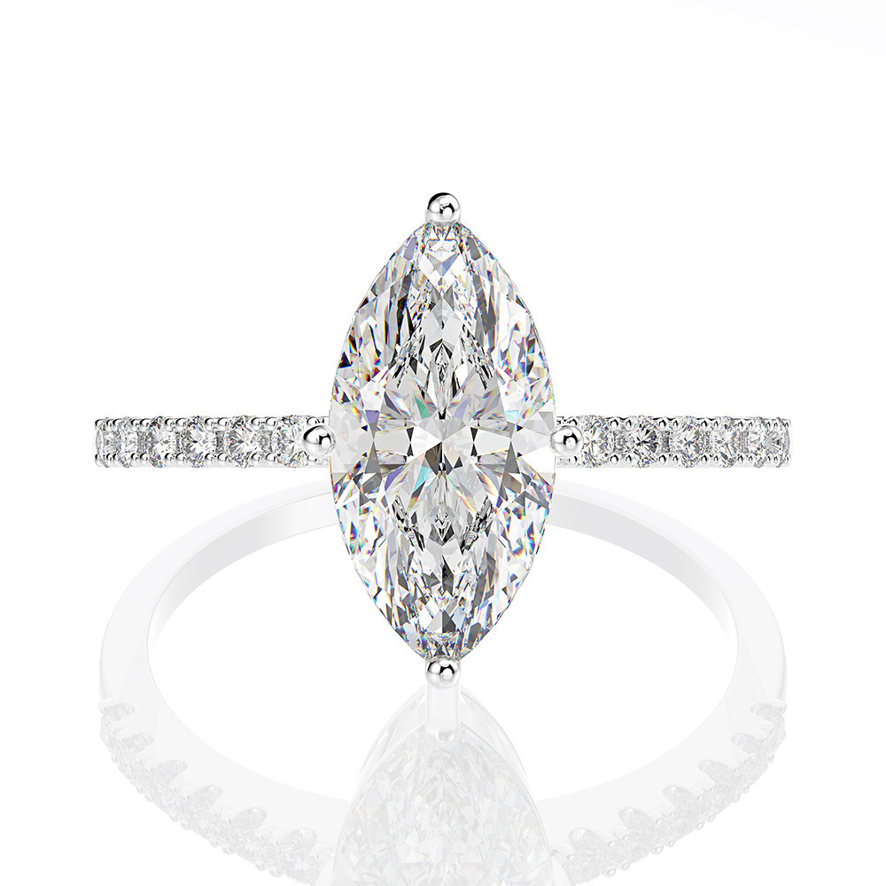 Luxury Real 1 Carat D Color Ma - đánh giá và giá Moissanite Engagement Ring 1 Carat