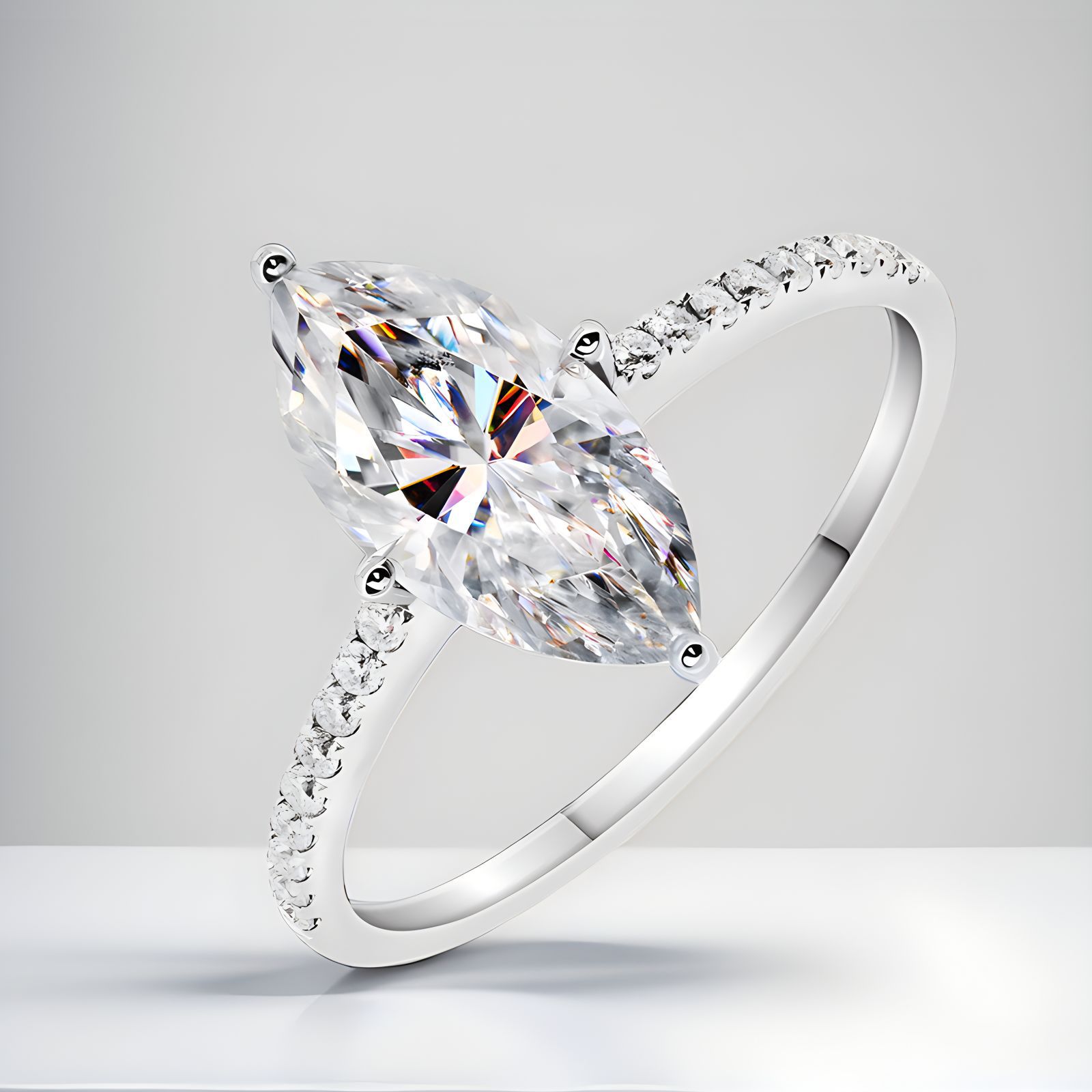 Luxury Real 1 Carat D Color Ma - đánh giá và giá Moissanite Engagement Ring 1 Carat