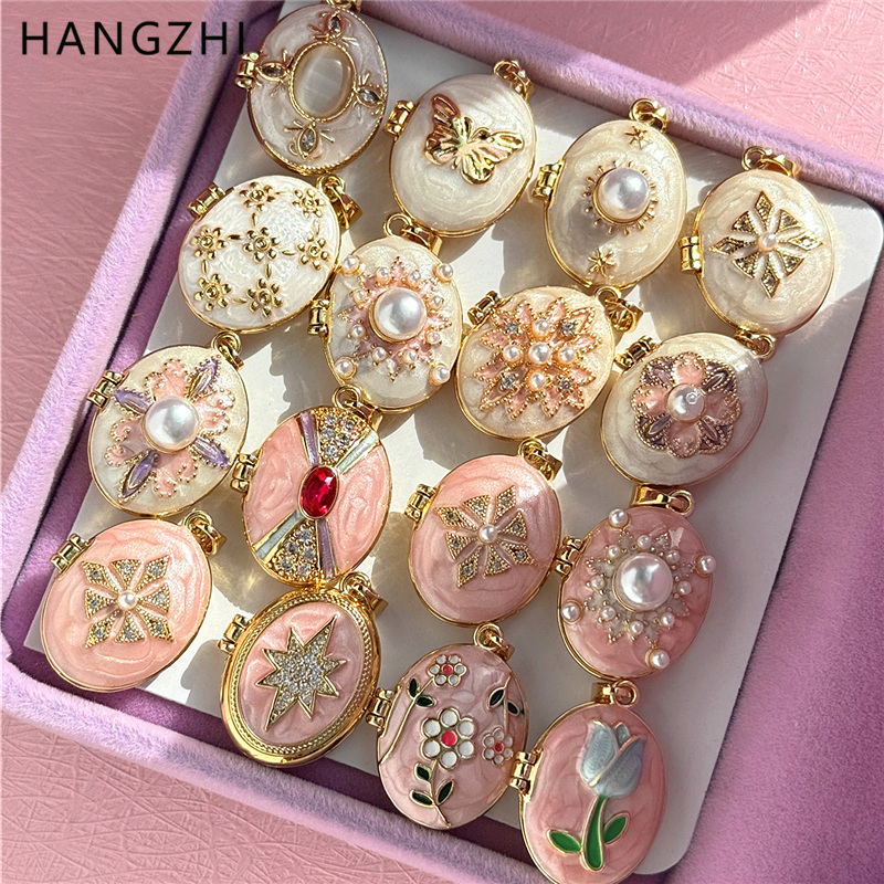 HangZhi Enamel Romantic Pink W - đánh giá và giá Heart Locket Necklace Photo