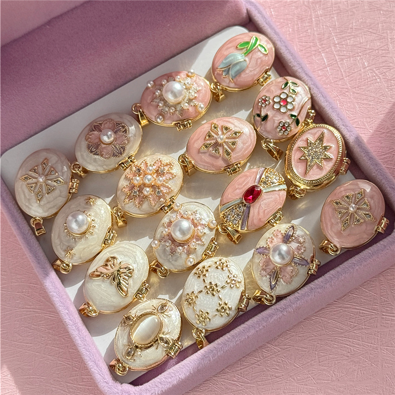 HangZhi Enamel Romantic Pink W - đánh giá và giá Heart Locket Necklace Photo